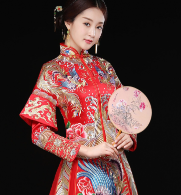 秀禾服龍鳳褂新娘禮服，結(jié)婚嫁衣中式禮服