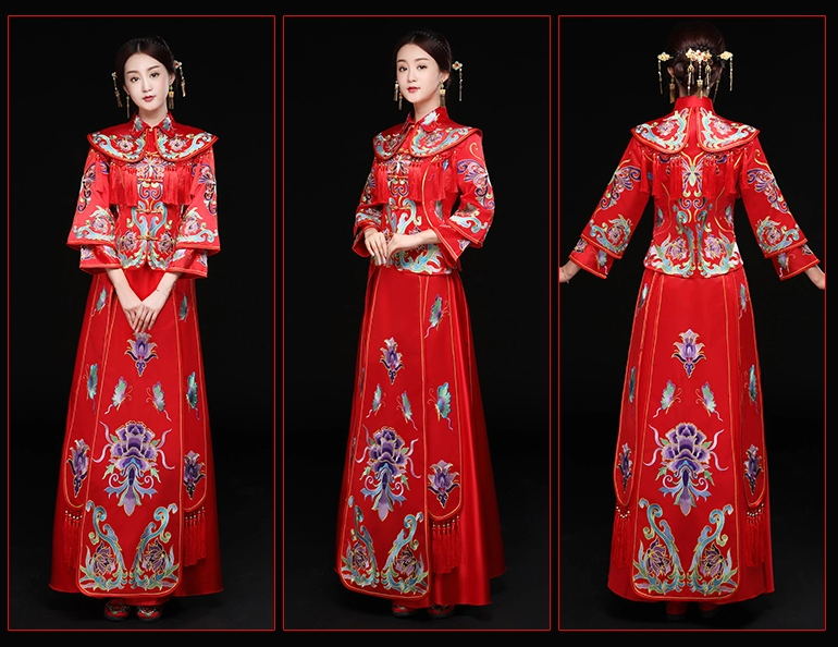 龍鳳褂新娘禮服，結(jié)婚禮服中式禮服