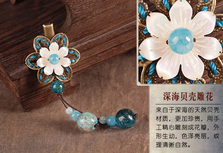 貝殼雕花發(fā)夾，時尚中國風(fēng)頭飾