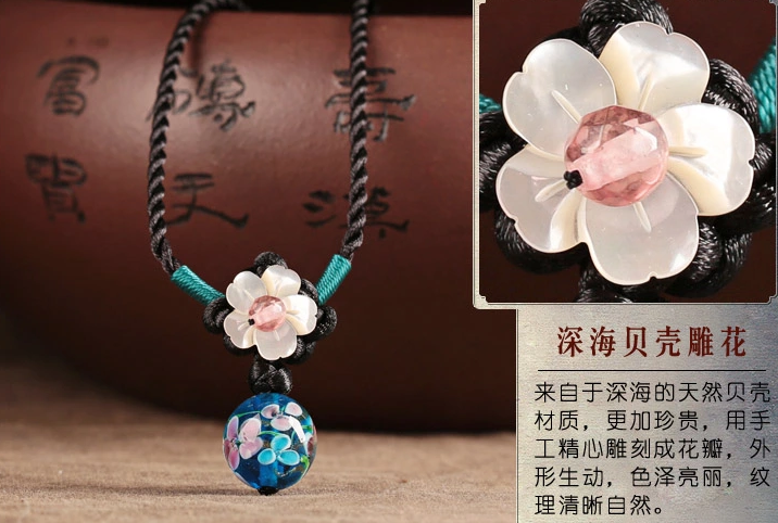 小清新花朵吊墜鎖骨鏈復古風項鏈