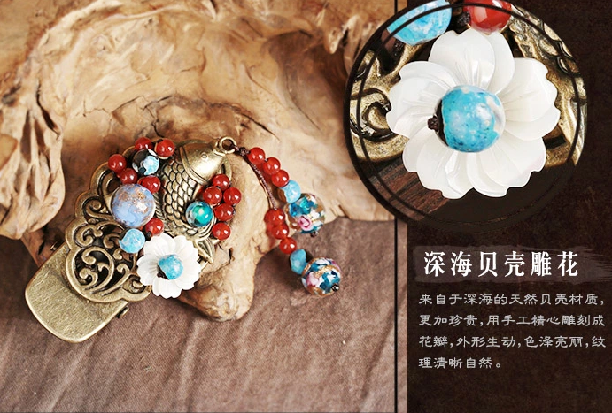 一尾游魚發(fā)夾，復古風鴨嘴夾頭飾