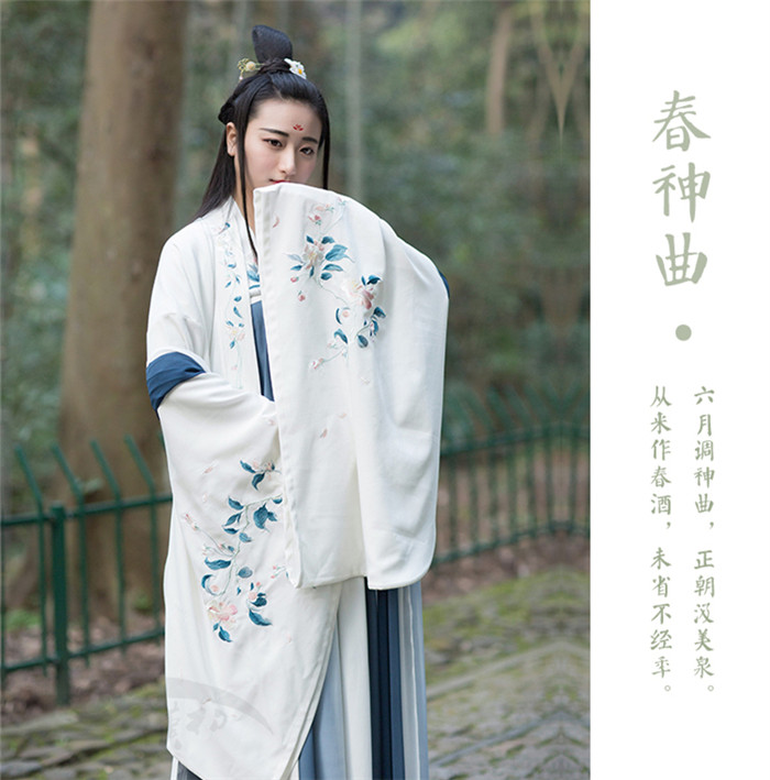 中國風傳統(tǒng)漢服女裝大袖衫繡花上衣
