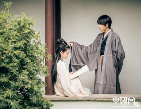 魏晉風交領(lǐng)漢服大袖衫襦裙