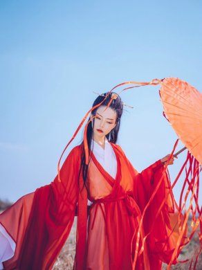 魏晉風漢服 交領(lǐng)褥裙大袖衫