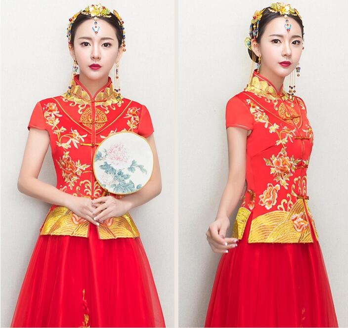 中國風(fēng)新娘禮服中式婚禮禮服圖片