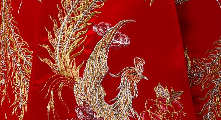 中國風(fēng)刺繡龍鳳褂新娘中式禮服