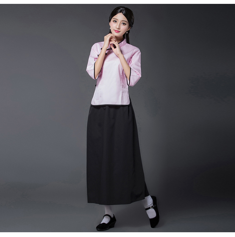 民國(guó)風(fēng)學(xué)生裝五四青年裝，復(fù)古服裝女裝中山裝