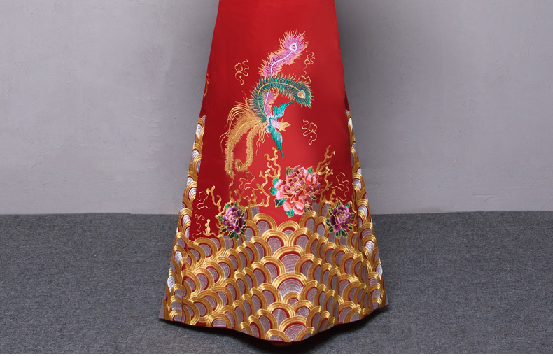 秀禾服新娘禮服嫁衣，中式結婚秀禾小拖尾喜服