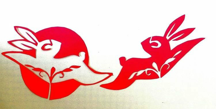 創(chuàng)意十足中秋玉兔剪紙，兔子鬧仲秋