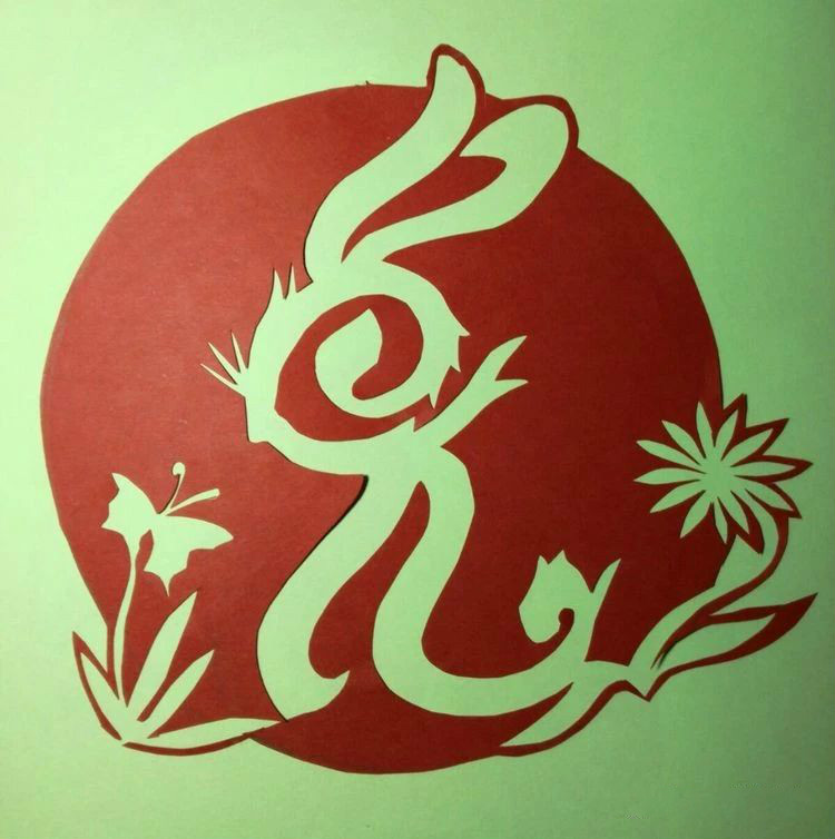 創(chuàng)意十足中秋玉兔剪紙，兔子鬧仲秋