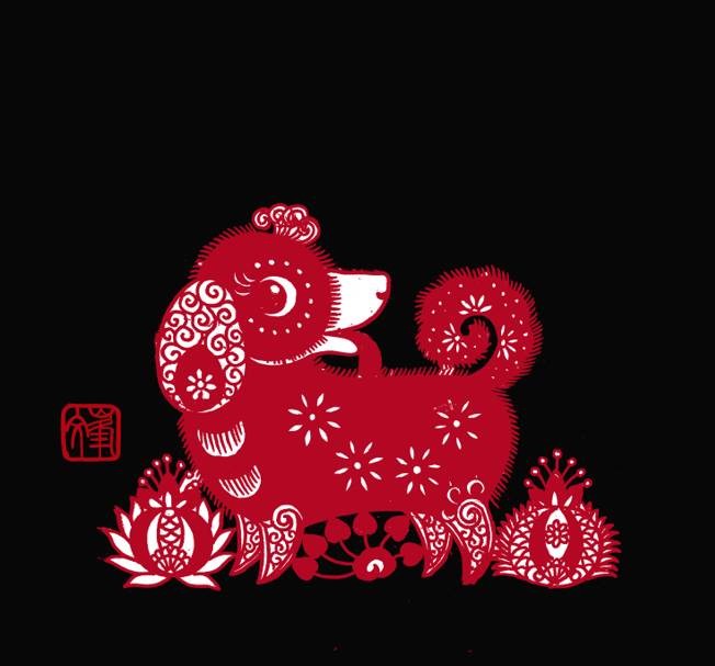 百狗圖剪紙系列(32張)，曹文峰剪紙作品欣賞