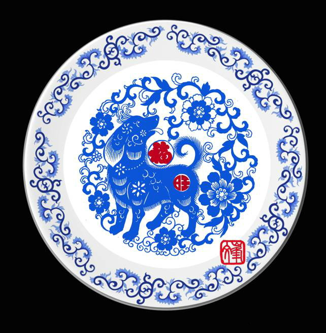 百狗圖剪紙系列(32張)，曹文峰剪紙作品欣賞