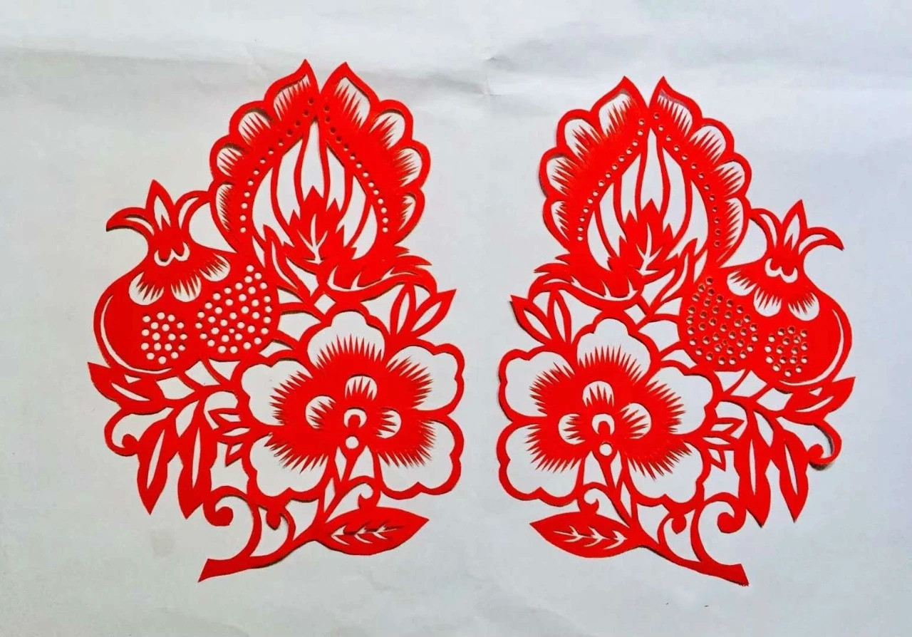 信手剪花花燦爛(20張)，張彬老師剪紙作品