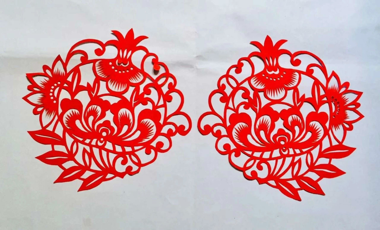 信手剪花花燦爛(20張)，張彬老師剪紙作品