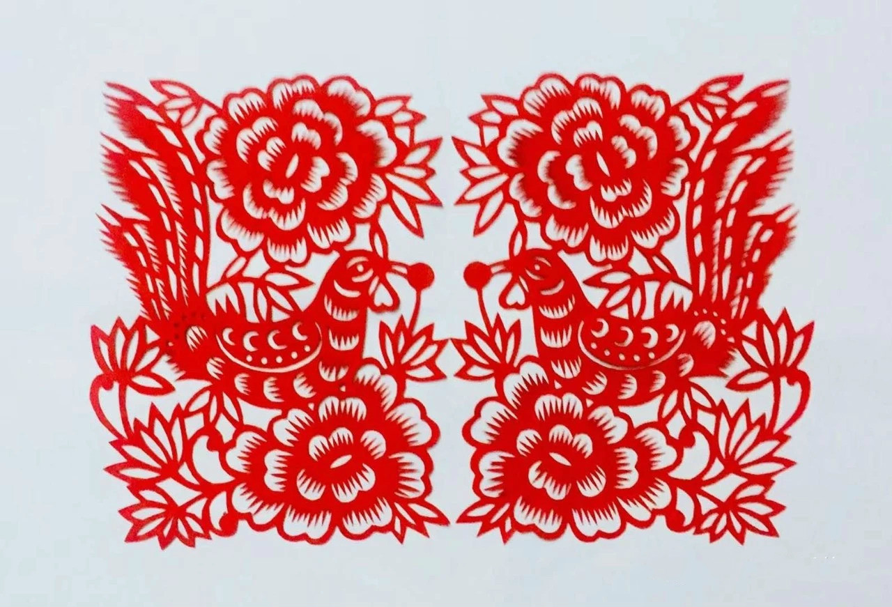 信手剪花花燦爛(20張)，張彬老師剪紙作品