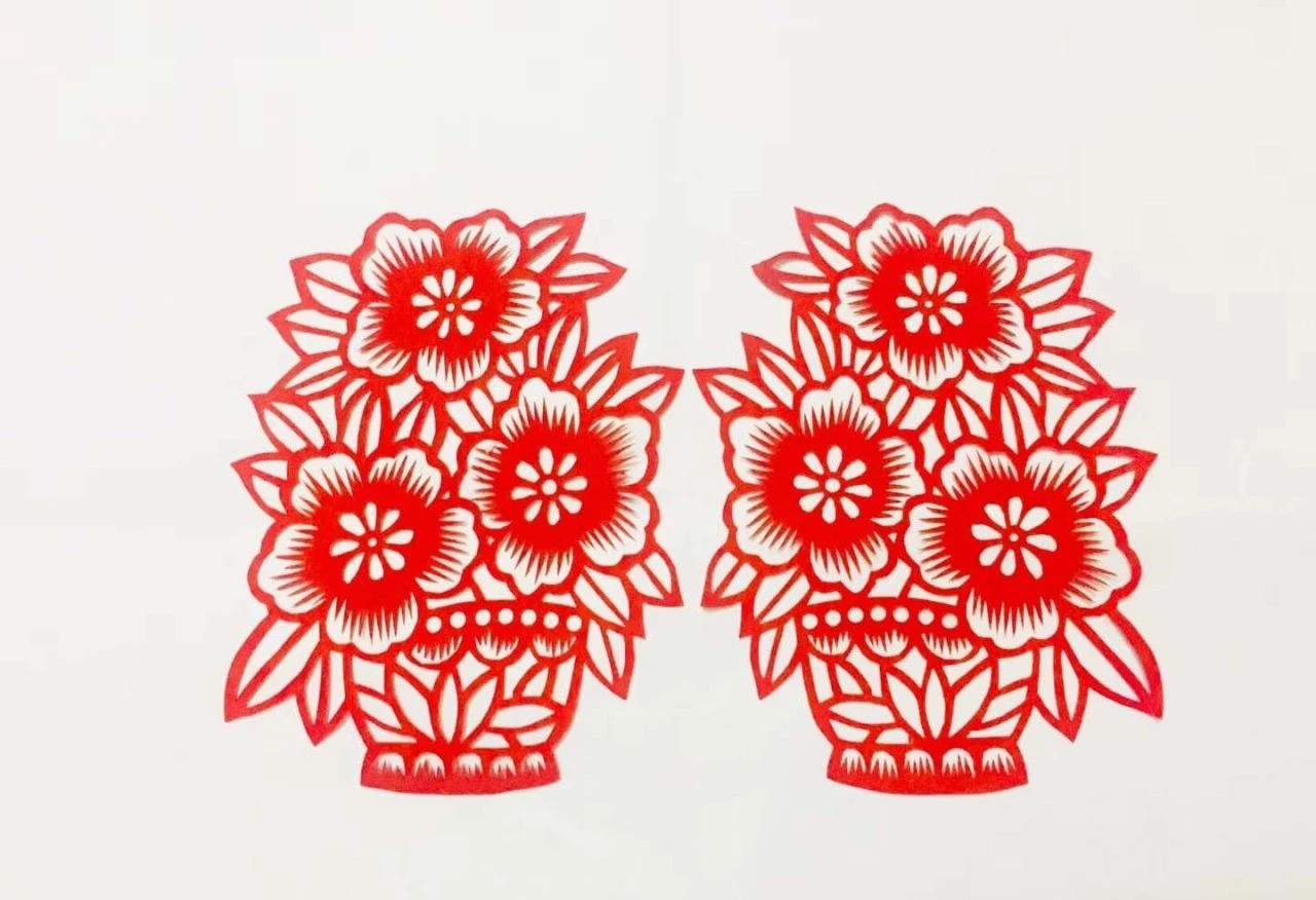 信手剪花花燦爛(20張)，張彬老師剪紙作品