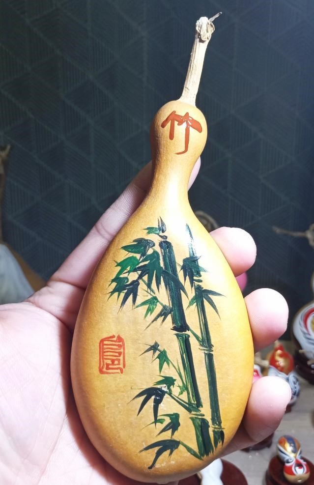 手繪梅蘭菊竹葫蘆，彩繪葫蘆驚艷眾人