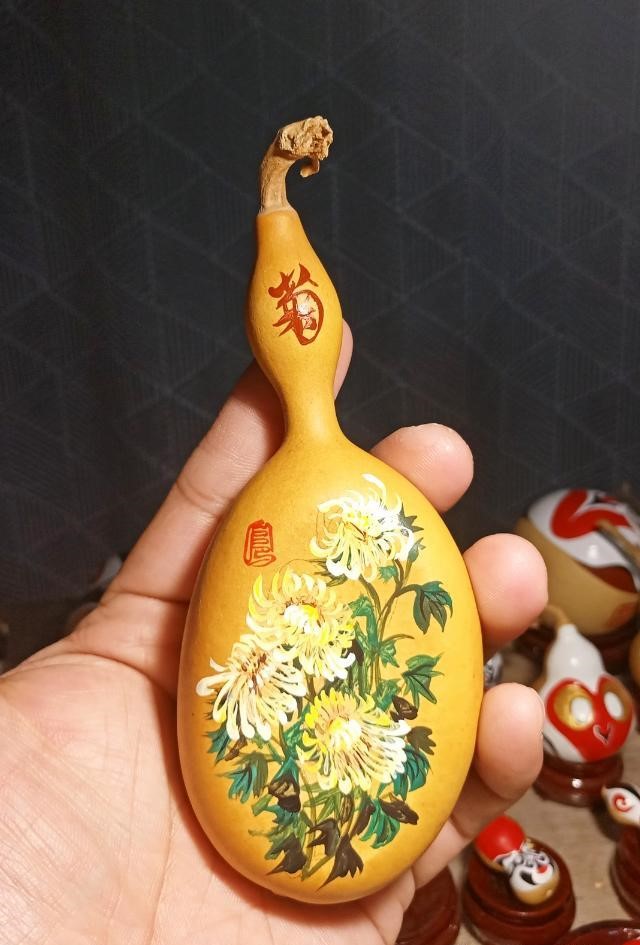 手繪梅蘭菊竹葫蘆，彩繪葫蘆驚艷眾人