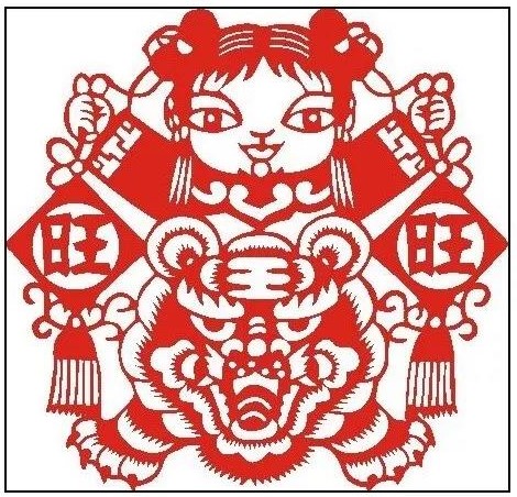 寅——賞“虎”剪紙，23張虎剪紙圖集