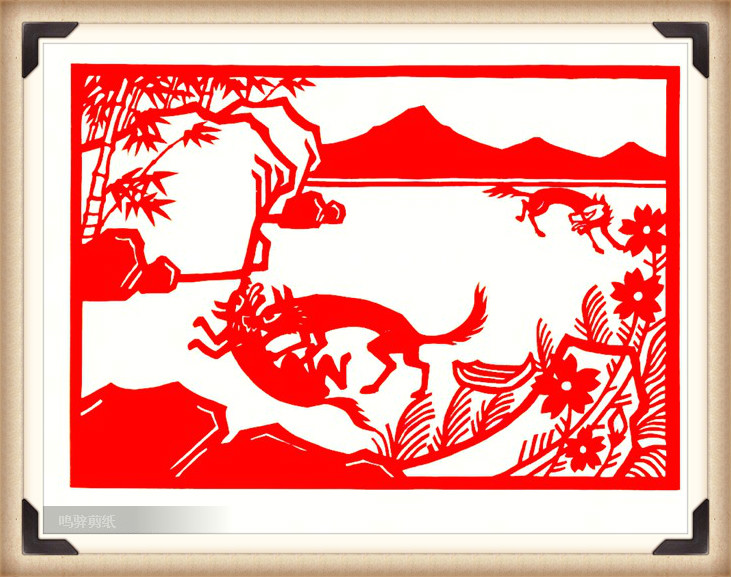 斗狼記剪紙藝術(shù)，高清剪紙連環(huán)畫(huà)圖集（54張）