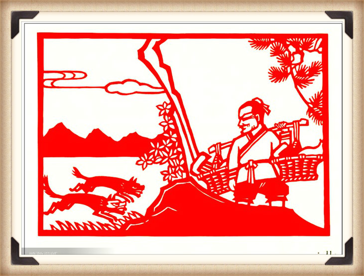 斗狼記剪紙藝術(shù)，高清剪紙連環(huán)畫(huà)圖集（54張）