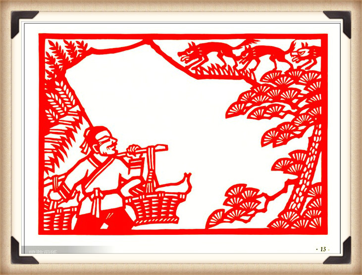 斗狼記剪紙藝術(shù)，高清剪紙連環(huán)畫(huà)圖集（54張）