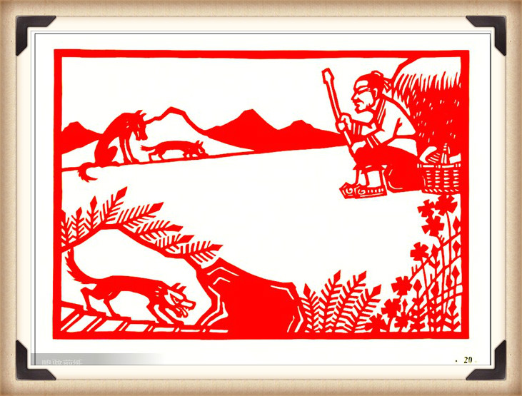 斗狼記剪紙藝術(shù)，高清剪紙連環(huán)畫(huà)圖集（54張）
