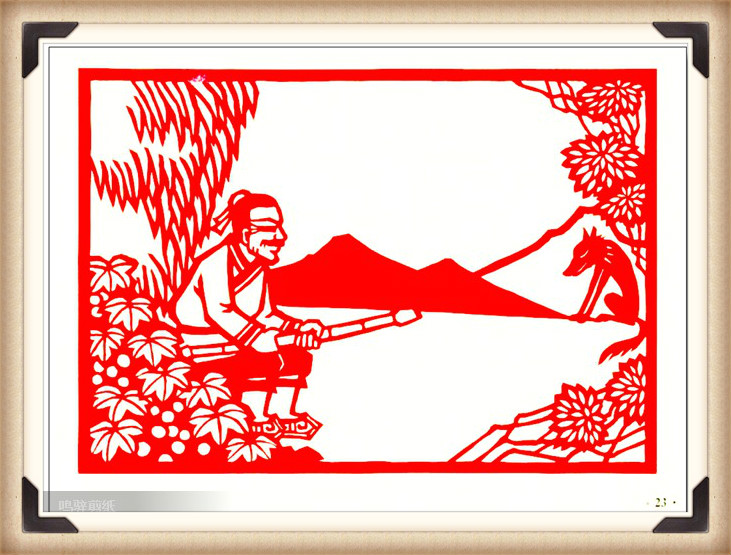斗狼記剪紙藝術(shù)，高清剪紙連環(huán)畫(huà)圖集（54張）