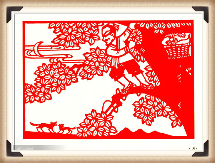 斗狼記剪紙藝術(shù)，高清剪紙連環(huán)畫(huà)圖集（54張）
