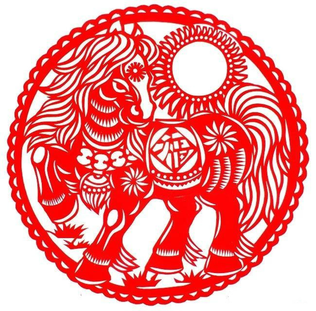 活潑可愛的小馬駒剪紙圖集(25張)，孫立峰作品
