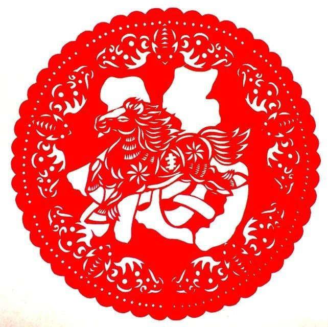 活潑可愛的小馬駒剪紙圖集(25張)，孫立峰作品