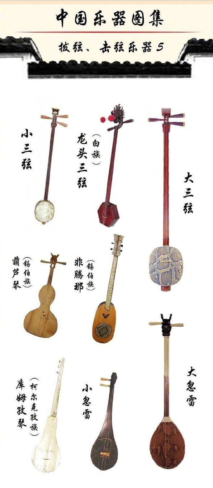 中國(guó)樂器圖集：種類繁多的樂器大全