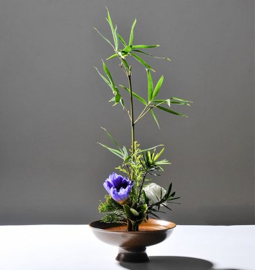 竹枝插花藝術：創(chuàng)意日式花器中式插花
