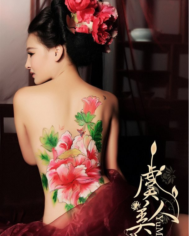 人體彩繪藝術(shù)，中國風(fēng)彩繪
