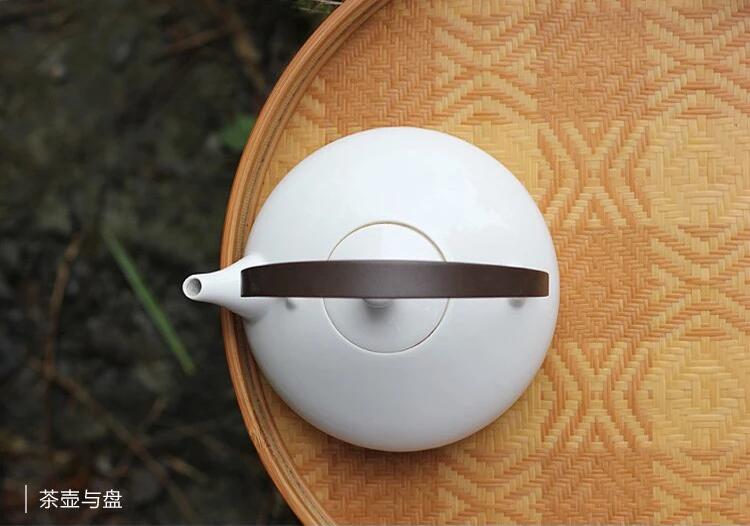 中國(guó)風(fēng)家用竹編茶點(diǎn)收納托盤