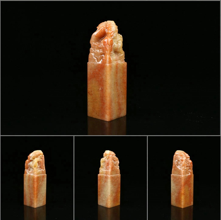 龍戲珠壽山石印章，獨具匠心印章圖片