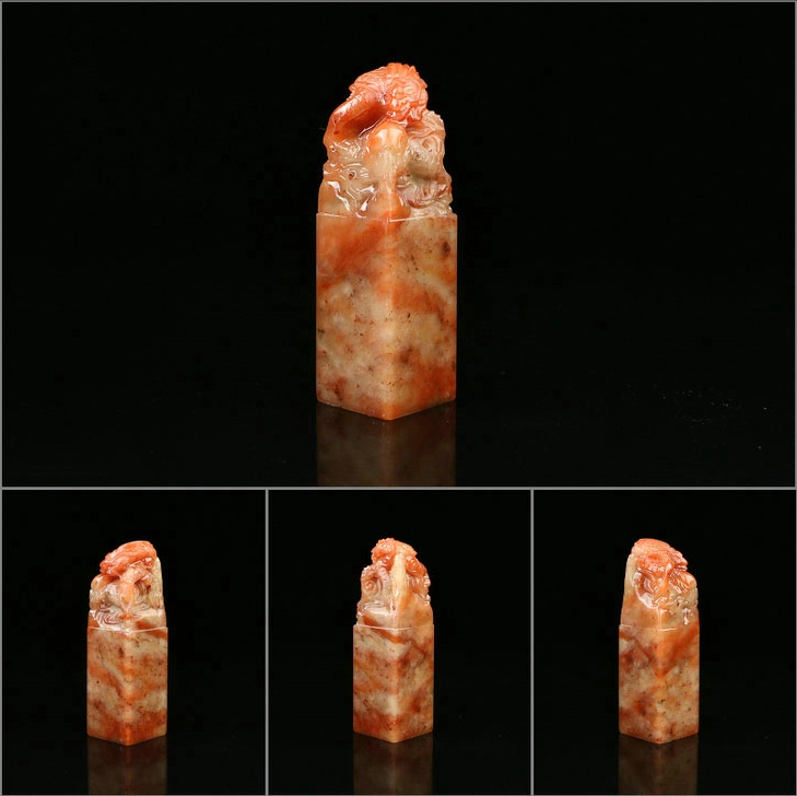 龍戲珠壽山石印章，獨具匠心印章圖片