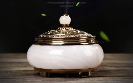 金玉滿堂香爐，創(chuàng)意銅玉熏香爐