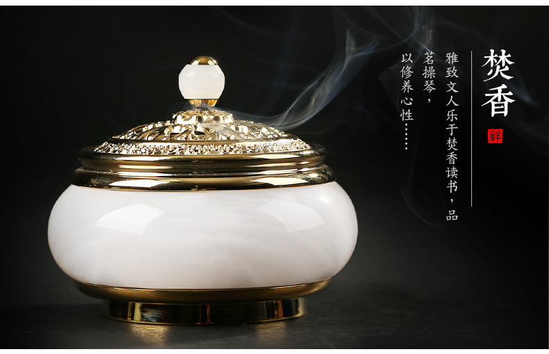 金玉滿堂香爐，創(chuàng)意銅玉熏香爐