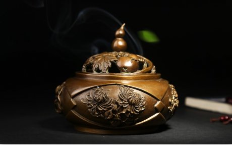 四季之花香爐，精美仿古熏香爐
