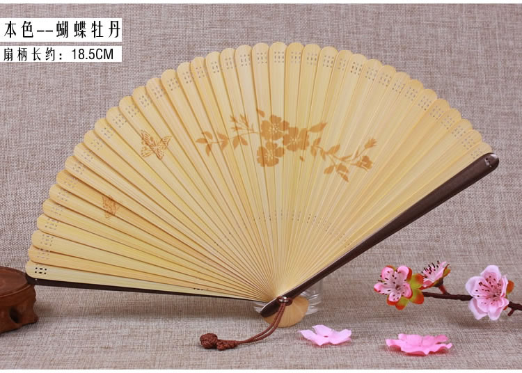 中國風復(fù)古迷你全竹高檔扇子鏤空