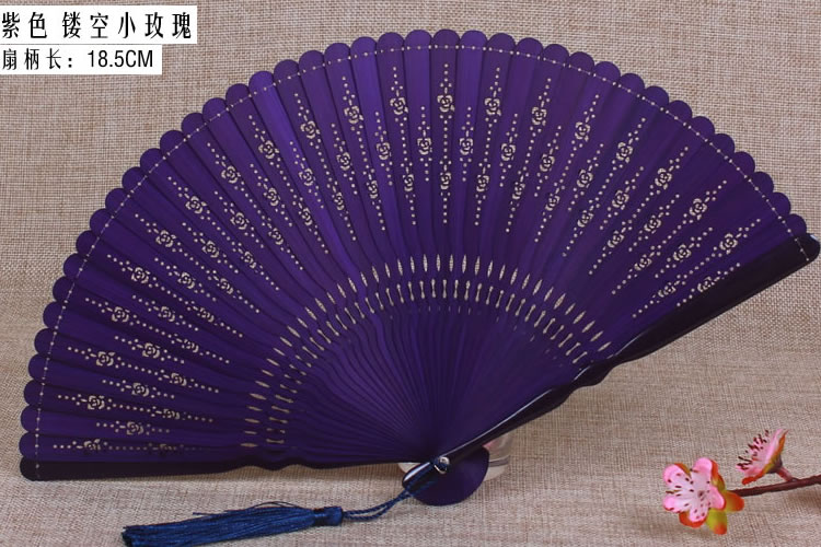 中國風復(fù)古迷你全竹高檔扇子鏤空