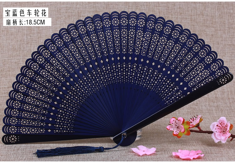 中國風復(fù)古迷你全竹高檔扇子鏤空