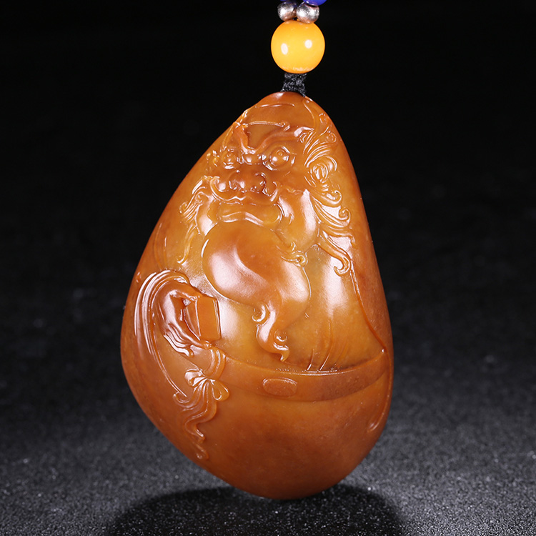 和田玉金包玉鐘馗掛墜，天驅(qū)邪鎮(zhèn)鬼平安康健