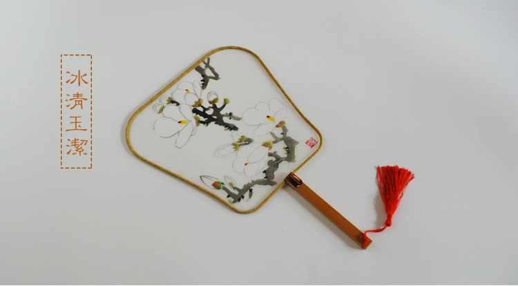 炎炎夏日的清涼，中國(guó)風(fēng)手繪真絲團(tuán)扇