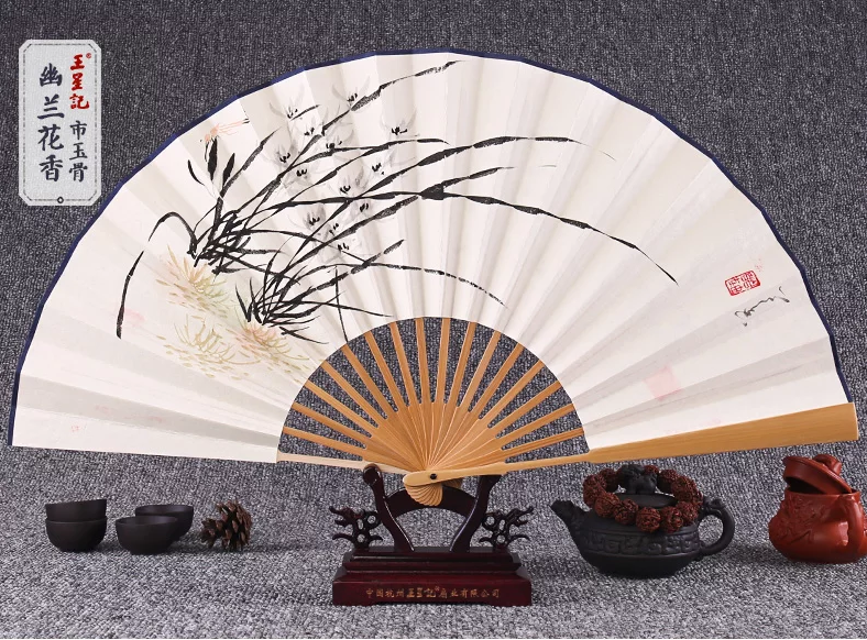 中國風(fēng)手繪水墨畫折扇