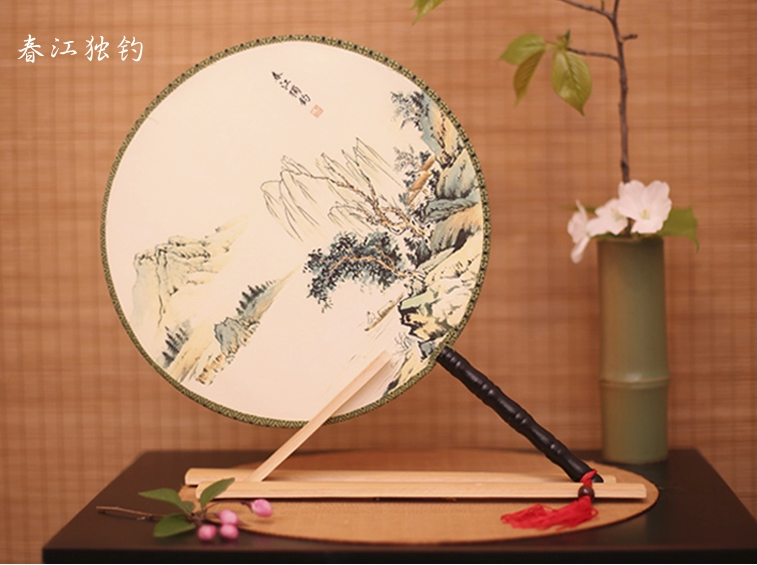 古風(fēng)古畫圖案系列雙面團扇