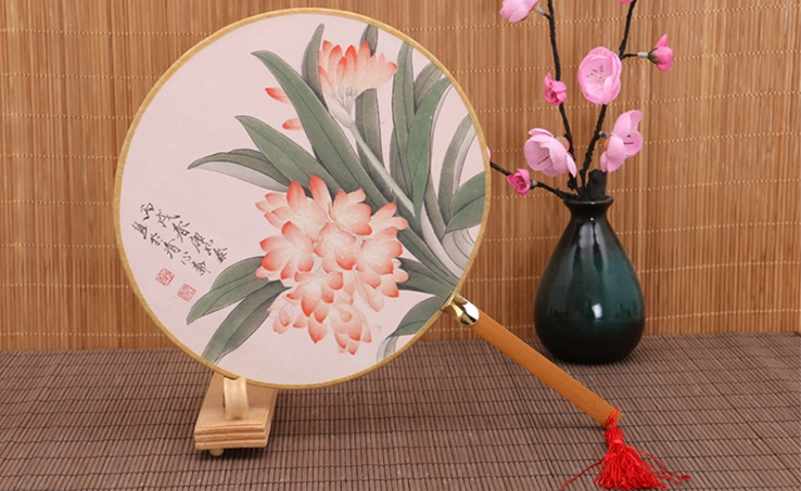 古風(fēng)系列圖案的中國(guó)風(fēng)復(fù)古團(tuán)扇