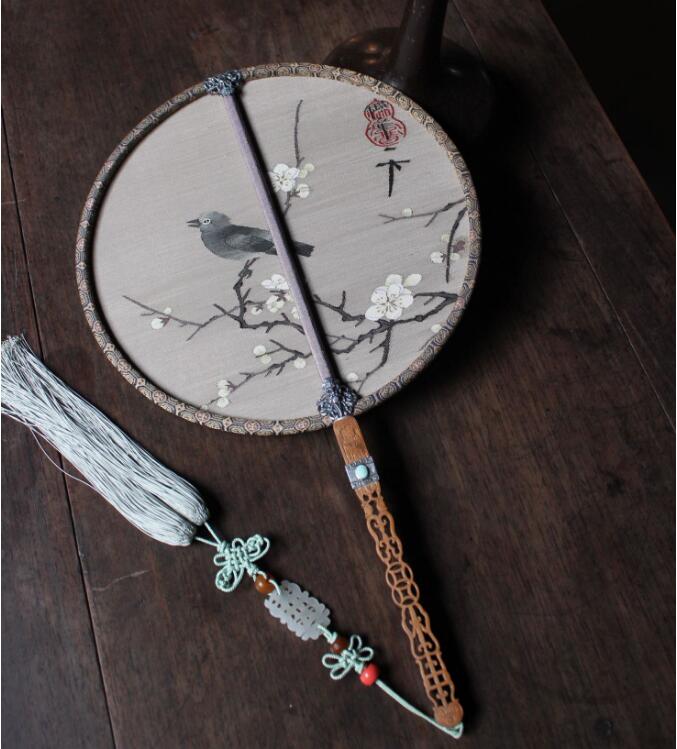 宋徽宗梅花小鳥(niǎo)緙絲團(tuán)扇