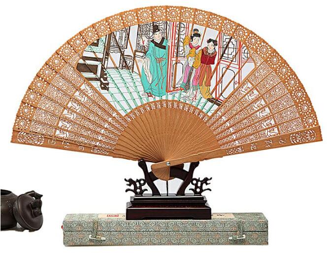 中國(guó)風(fēng)檀香山和風(fēng)工藝折扇
